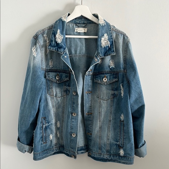 Ci Sono Jackets & Blazers - Ci sono distressed‎ denim jacket